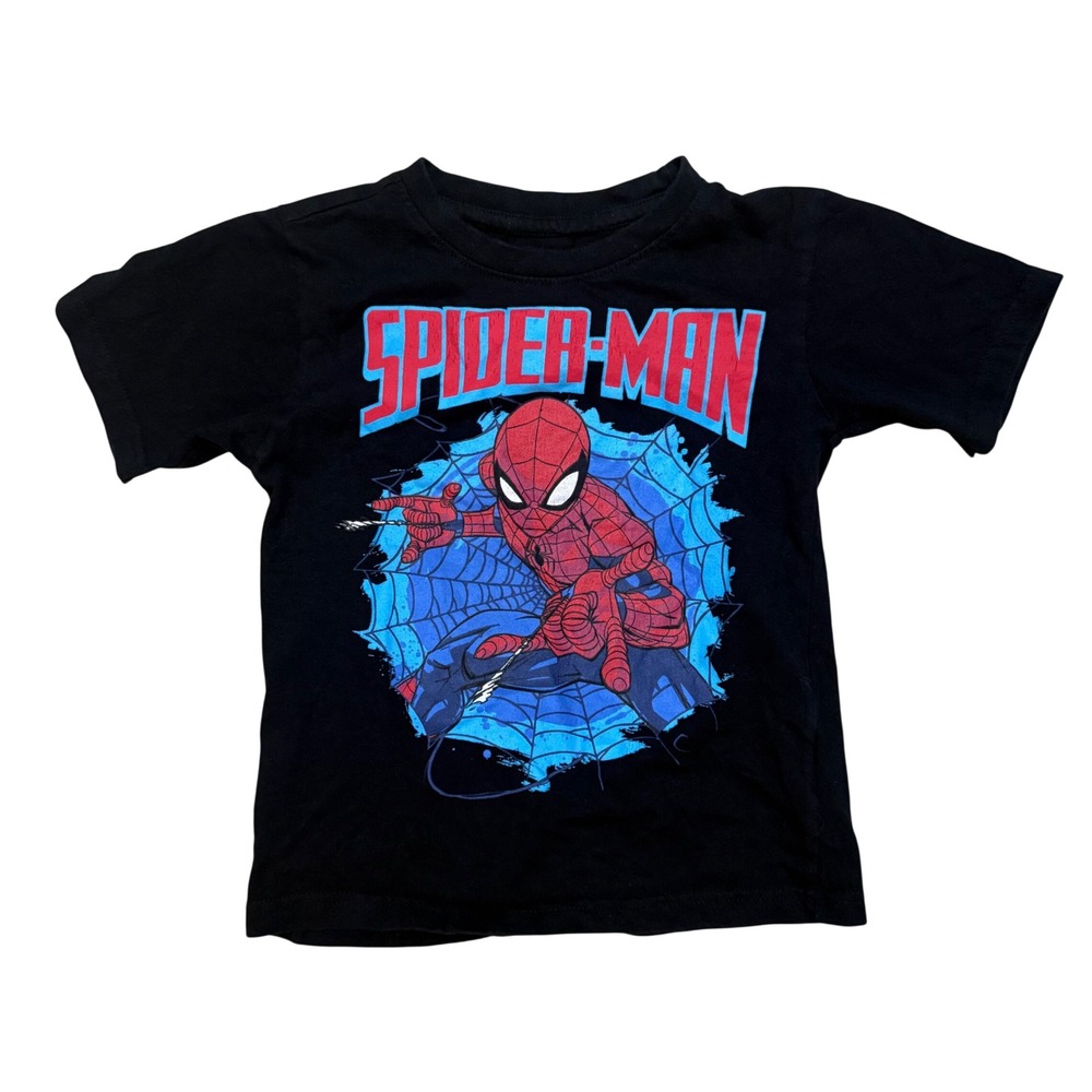 Disney Marvel Spider-Man Superhero Tee Graphic T-Shirt Little Boys Size 6